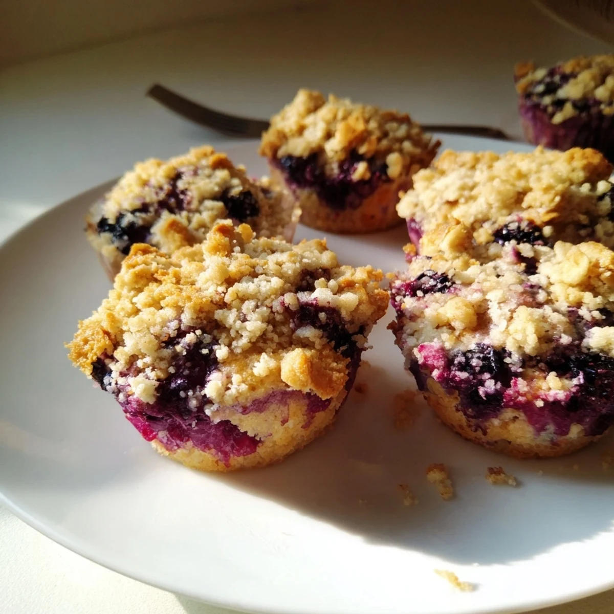 Fluffy Blueberry Muffins Streusel