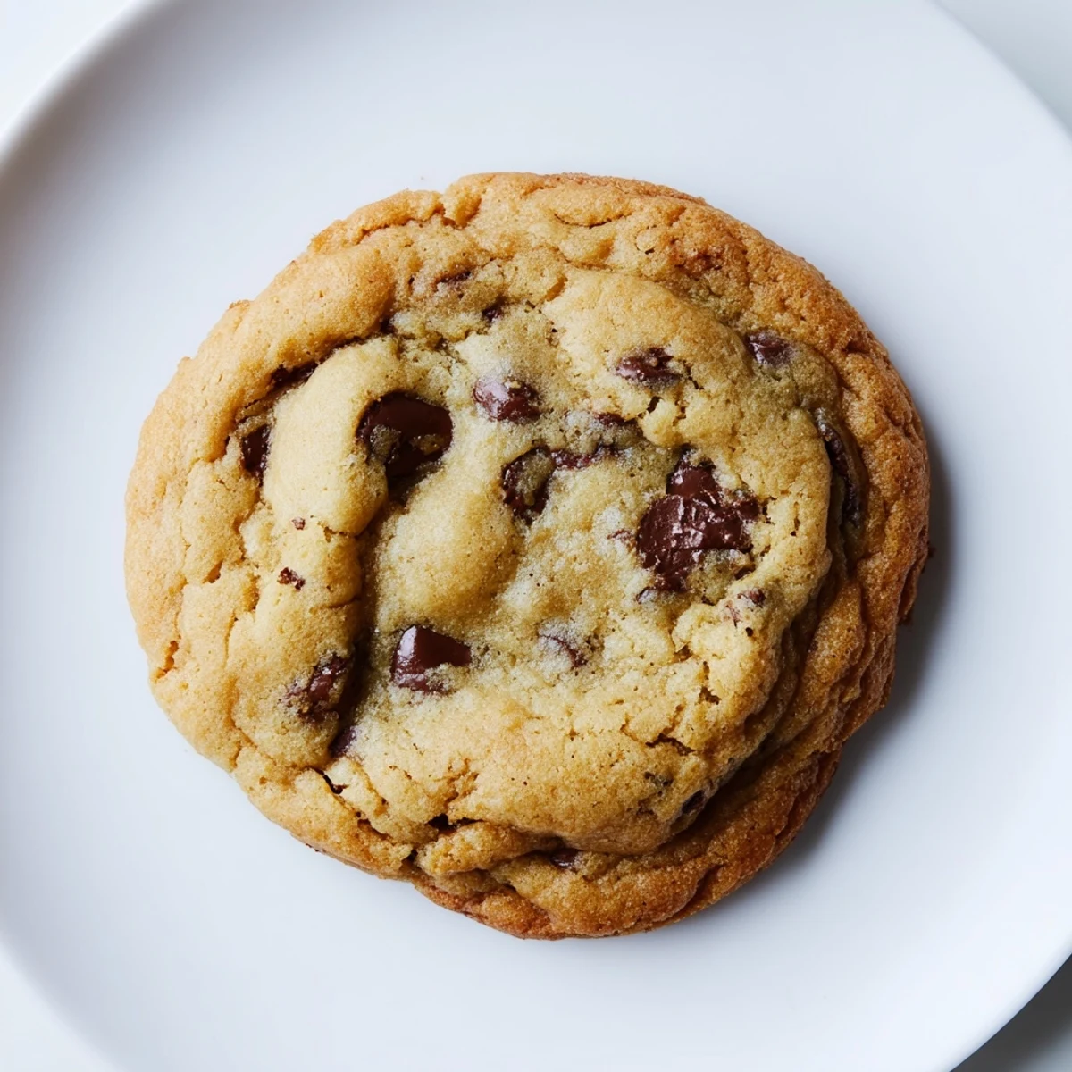 Warm, golden-brown Air-Fryer Chocolate Chip Cookies, fresh from the fryer, perfect for a quick dessert.