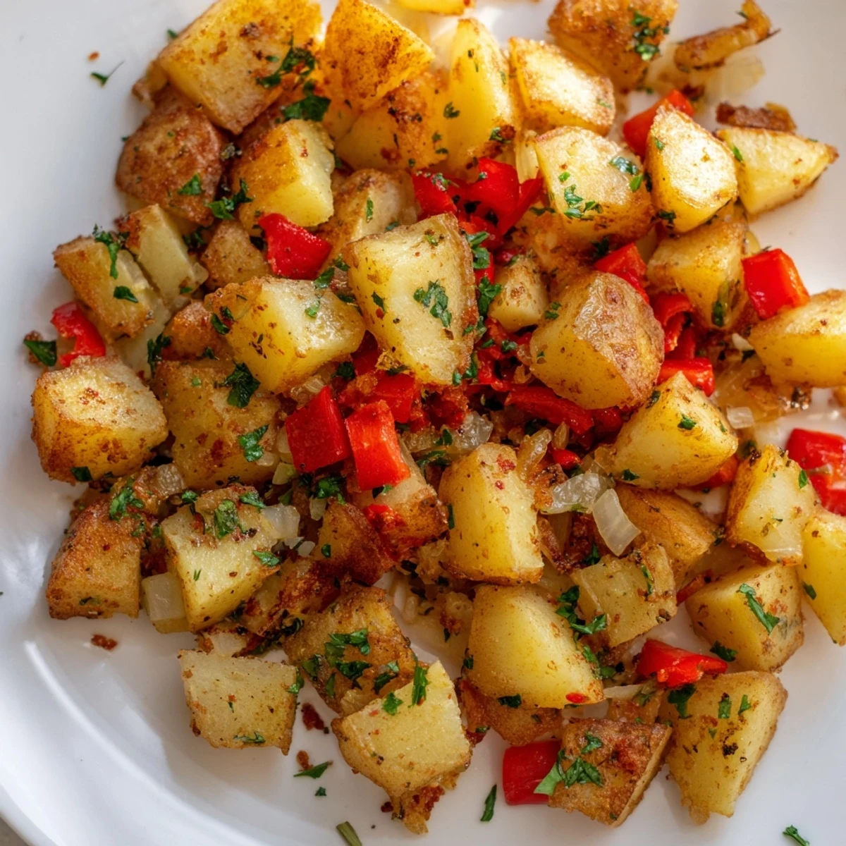Golden-brown air fryer breakfast potatoes, crispy-edged and perfect for a classic diner-style breakfast.