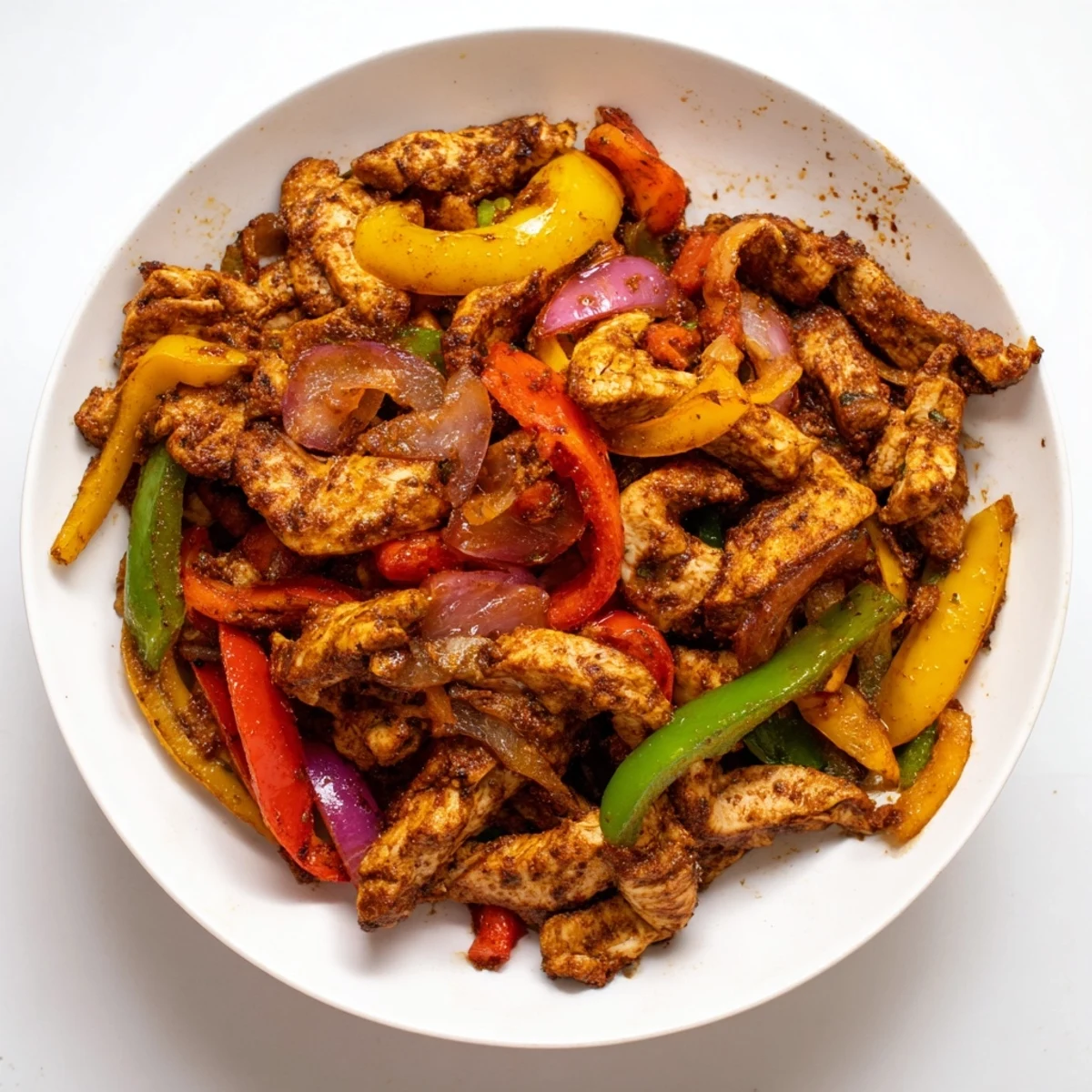 Golden roasted Chicken Fajita Sheet Pan with perfectly caramelized vegetables, ready to serve with warm tortillas.