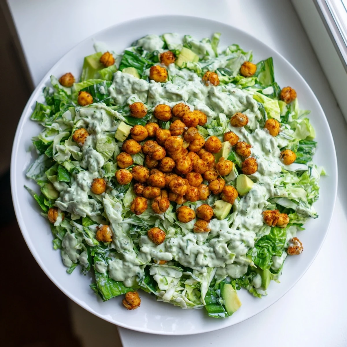 Green Goddess Salad Crispy Chickpeas
