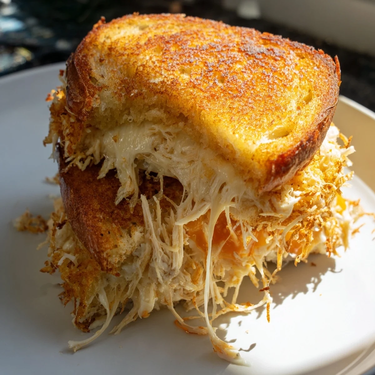 Melted cheddar and spicy chicken star in this crispy Spicy Crispy Chicken Sandwich Grilled Cheese.