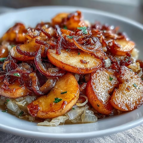 Golden caramelized apples and bright sauerkraut sizzle in a warm skillet for this vibrant Apple and Sauerkraut Skillet Salad.