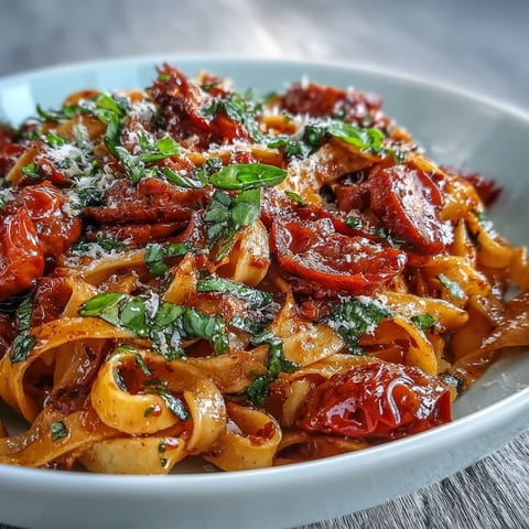 Plated Italian Drunken Noodles feature al dente spaghetti tossed in a rich Chianti tomato sauce with sausage and basil.