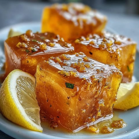 A close-up shows vibrant orange-hued Lemon Ginger Turmeric Wellness Cubes with visible specks of ginger and turmeric, perfect for health-focused smoothies.  
