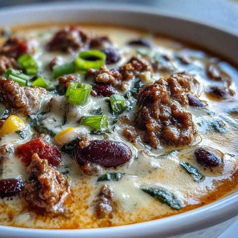A hearty bowl of Creamy Taco Soup next to a lime wedge and a spoon, ideal for cozy weeknight dinners.