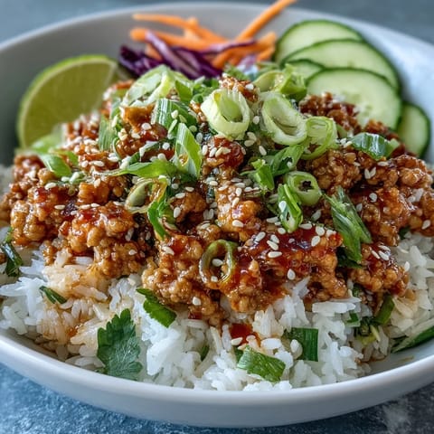 Fluffy rice topped with tender turkey, fresh carrots and cucumbers, finished with sesame seeds and tangy bang bang sauce.
