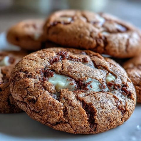 Perfectly baked Hojicha Brownie Cookies with crispy edges and soft, chewy centers are arranged on a cooling rack.
