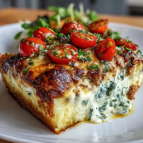 Serving High Protein Chicken Bake with a side of cauliflower rice for a complete, low-carb dinner.