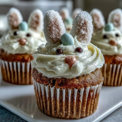 Easter Bunny Carrot Cupcakes