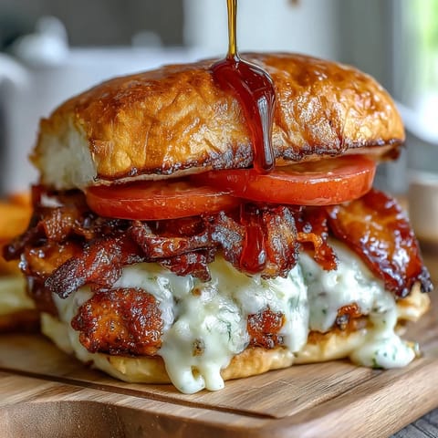 Kentucky Derby Hot Brown Sliders on brioche buns with roasted turkey, bacon, and creamy Mornay sauce.