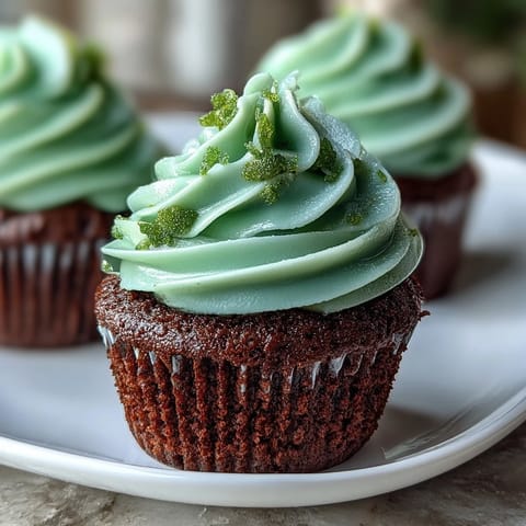 St. Patricks Green Velvet Cupcakes