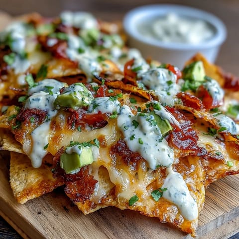 Soccer Game Day Nachos with Cheese Sauce, loaded with fresh toppings and creamy melted cheese, perfect for sharing on game day.