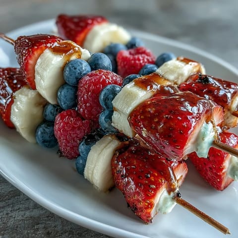 Red White Blue Fruit Skewers