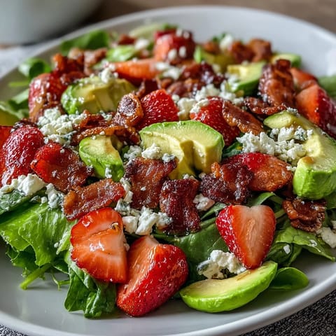 Spring Cobb Salad Strawberries Avocado