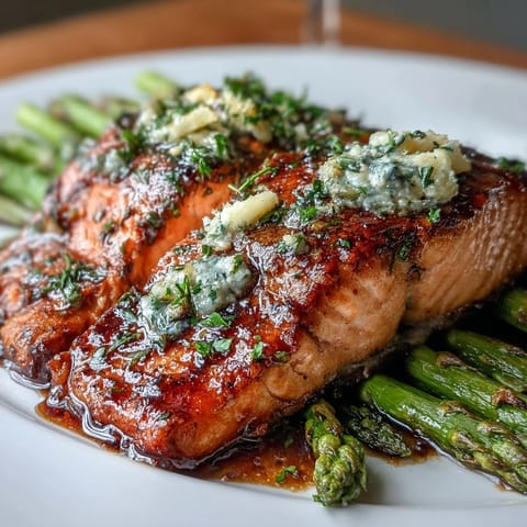 Garlic Butter Salmon Asparagus