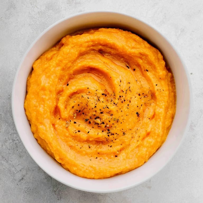 Golden-hued creamy roasted pumpkin soup, a warming vegetarian delight with toasted pepitas.