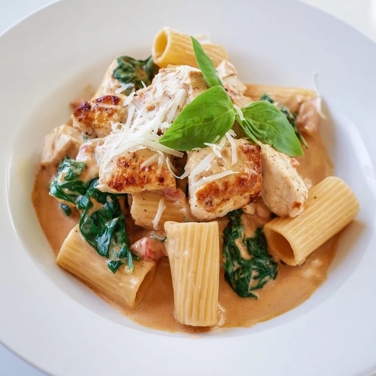 Golden chicken pieces nestled in a flavorful Budget-Friendly Marry Me Chicken Pasta dish, ready to enjoy.