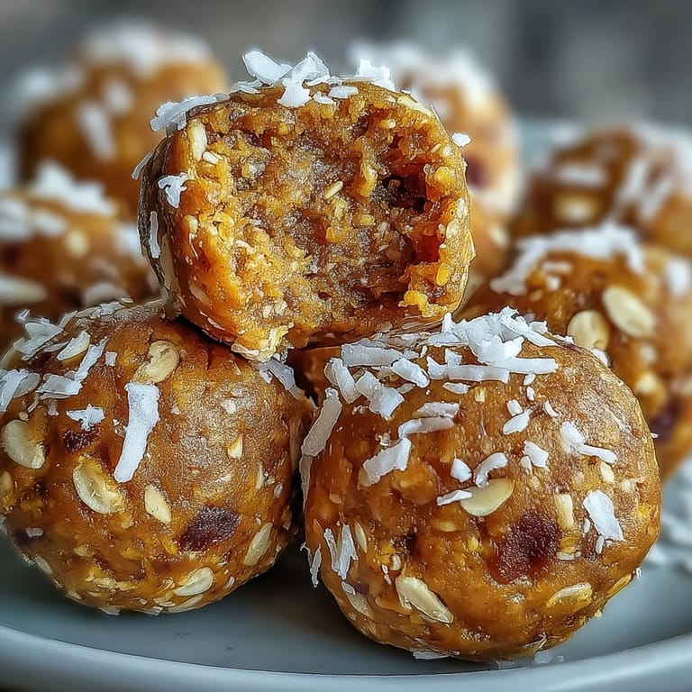 Freshly made Ginger Turmeric Energy balls, speckled with hemp seeds and ginger, arranged neatly for a nourishing bite.