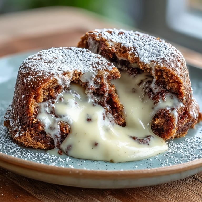 Perfectly baked Hojicha White Chocolate Lava Cake with a set exterior and gooey center, paired with a cup of coffee.
