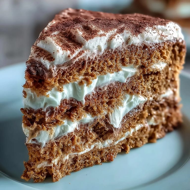 Freshly baked Fluffy Hojicha Cake sits on a white plate, showcasing light, tender crumb and silky hojicha cream, perfect for afternoon tea.