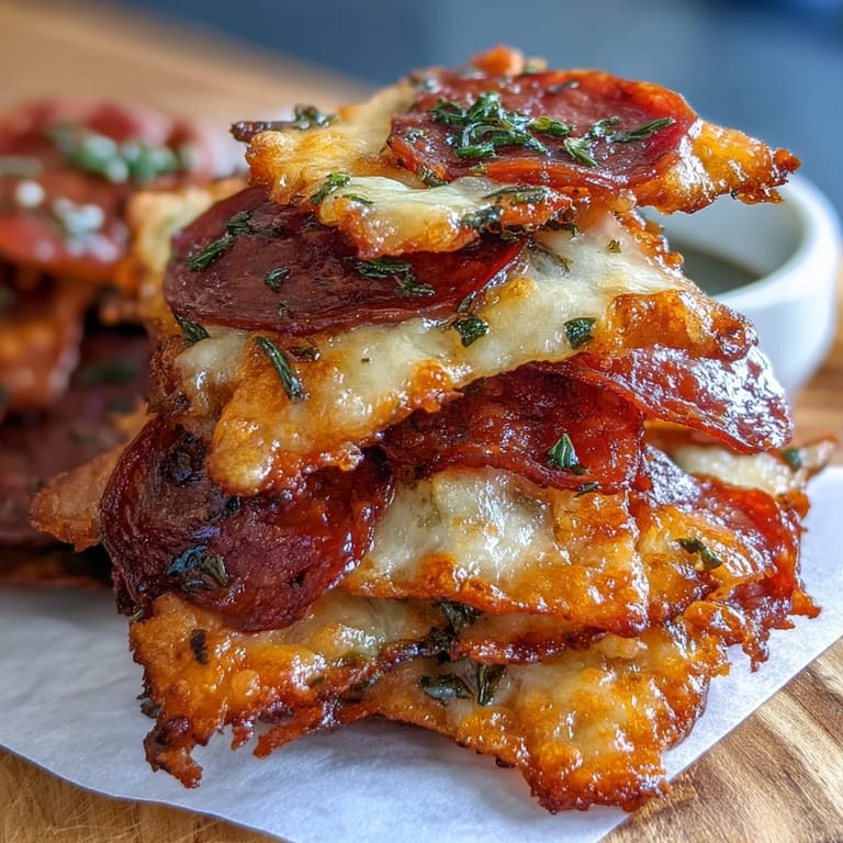 Pepperoni Cheese Crisps arranged on a platter for game day, served with marinara dipping sauce.