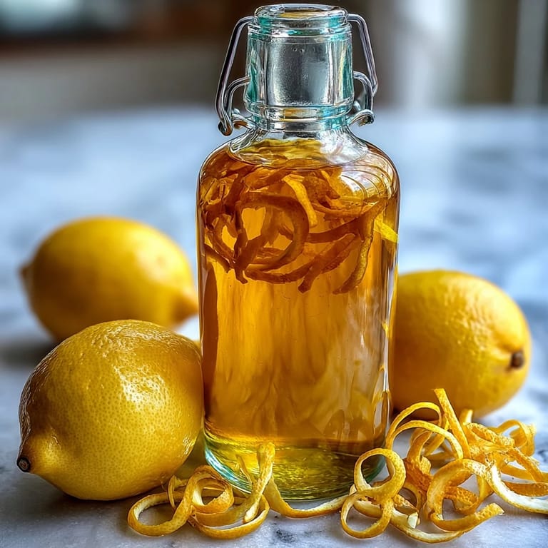 Chilled glasses of homemade limoncello served with lemon slices, perfect for enjoying as a refreshing digestif.