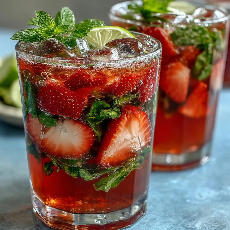 Chilled sparkling strawberry mint mocktail pitcher, garnished with citrus wheels and fresh herbs, ideal for festive spring entertaining.