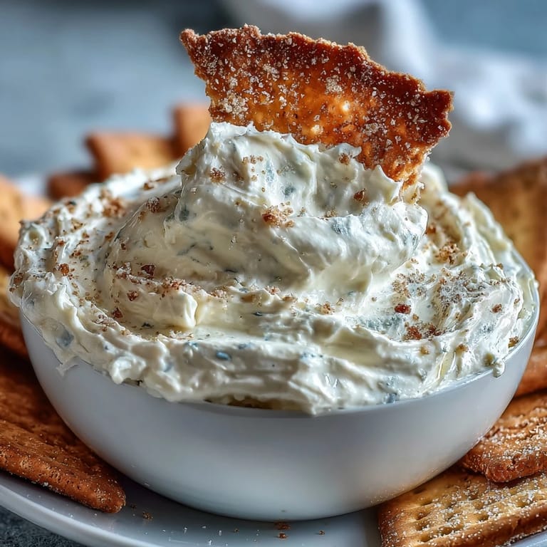 Fluffy cheesecake dip with graham crackers, a quick no-bake dessert for any occasion.