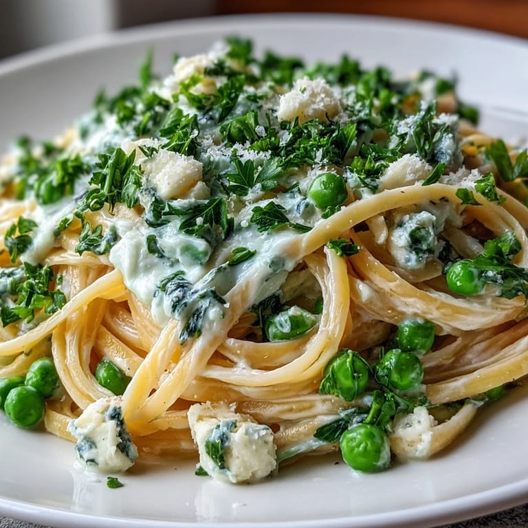Spring Pasta: Ricotta and Lemon Linguine with Peas, a fresh vegetarian meal with zesty lemon, sweet peas, and silky ricotta sauce.