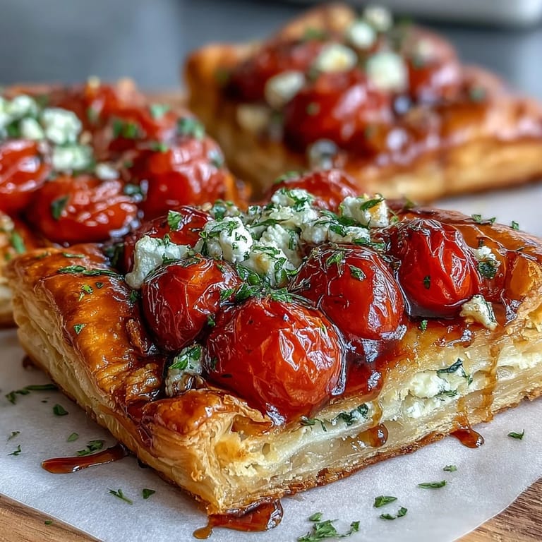 Savory Roasted Cherry Tomato and Feta Galette, perfect for brunch or a light dinner.