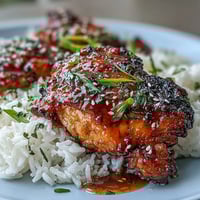 Honey Garlic Chicken with Rice