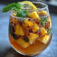 Vibrant Grad Party Punch with mango, pineapple, and sparkling lemonade ready to serve.